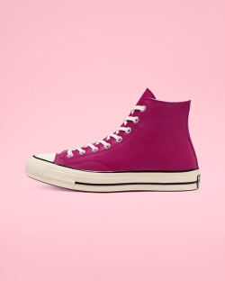 Converse Seasonal Color Leather Chuck 70 Női Magasszárú Rózsaszín/Fekete/Bordó | OLBWYHR-HU